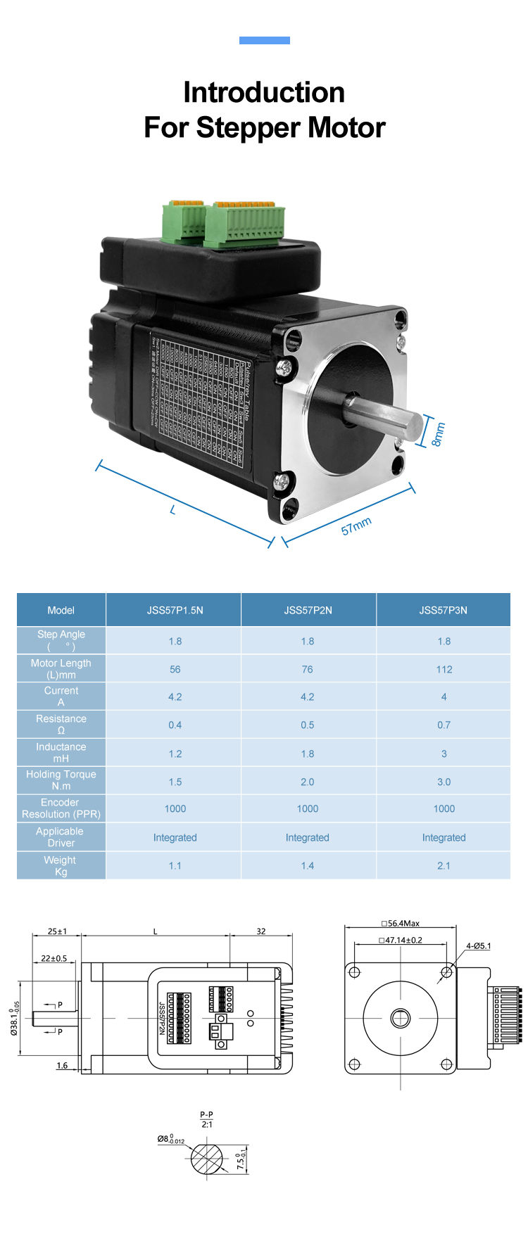 RS485 nema 23 integrated driver JSS57R