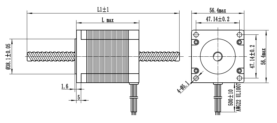 NEMA 23 Hybrid Linear Stepper Motor