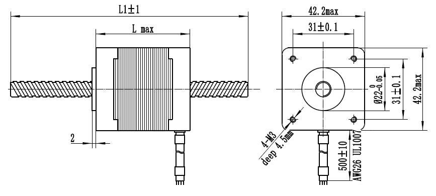 Nema 17 Hybrid Linear Stepper Motor