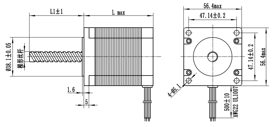 NEMA 23 Hybrid Linear Stepper Motor